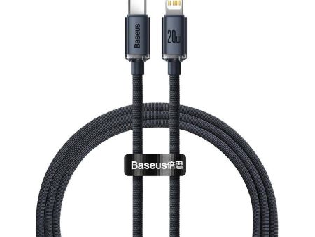 Baseus Crystal Cable USB-C til Lightning Kabel PD 20W - 1,2m - Sort Cheap