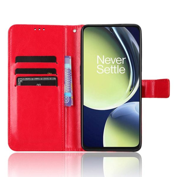 OnePlus Nord CE 3 Lite Læder Cover m. Pung & Ståfunktion - Rød For Cheap