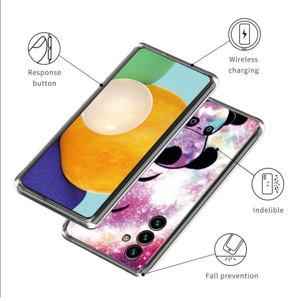 Samsung Galaxy A14   A14 (5G) Fleksibelt Cover m. Print - Sød Panda Online