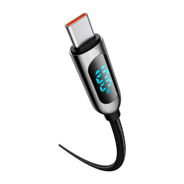 Baseus Display 100W USB-C til USB-C Kabel - 1m - Sort on Sale