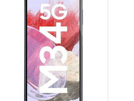 Samsung Galaxy M34 (5G)   F34 (5G) Hærdet Glas Skærmbeskyttelse - Case Friendly - Gennemsigtig Fashion