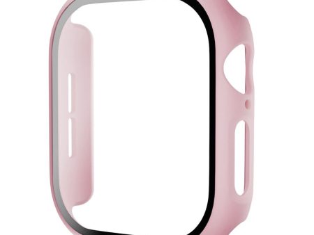 Apple Watch 10 (46mm) Hård Plast Cover m. Indbygget Skærmbeskyttelse - Lyserød Sale