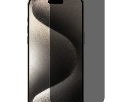 iPhone 16 Pro Hærdet Glas m. Privacy - Full-Fit Skærmbeskyttelse - Sort Kant Online now