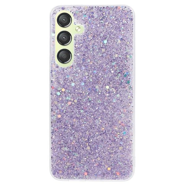 Samsung Galaxy S24 Glitter Cover - Lilla on Sale