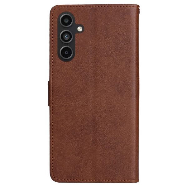 Samsung Galaxy A15 (5G)   A15 Læder Cover m. Pung og Strop - Brun Cheap