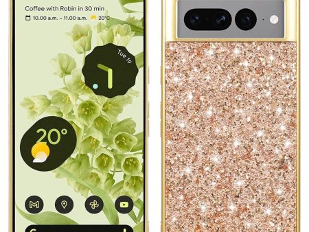 Google Pixel 7a Hårdt Plastik Cover - Guld Glimmer on Sale