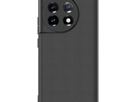 One Plus 11 Carbon Fiber Læderbetrukket Cover - Sort For Discount