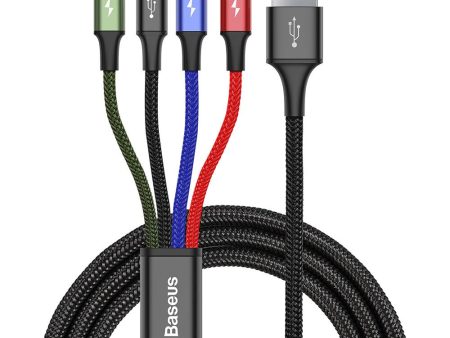 Baseus Rapid Series 4-i-1 Lightning (2 stk)   USB-C   Micro USB 3.5A Kabel 1.2m. Sale