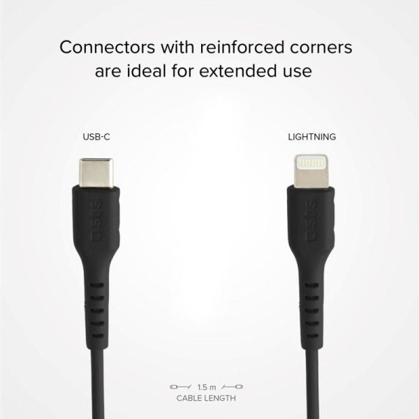 SBS USB-C til Lightning Kabel MFI - 1 Meter - 480 Mbit s - Sort Cheap