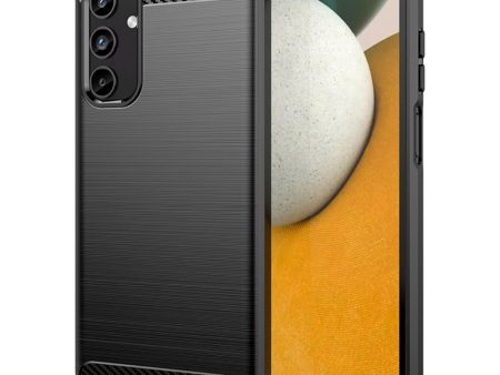 Samsung Galaxy A15 (5G)   A15 Brushed Carbon Fiber Fleksibelt Plastik Cover - Sort Online Sale