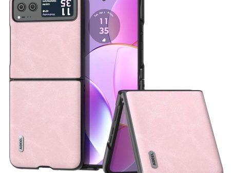 Motorola Razr 40 Læderbelagt Plastik Cover - Pink Online now