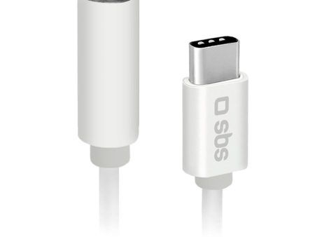 SBS USB-C til 3.5mm Jackstick Adapter 9cm - Hvid For Cheap