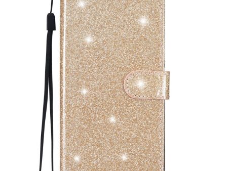 Samsung Galaxy S23 FE Læder Cover m. Pung & Strop - Glimmer - Guld Hot on Sale