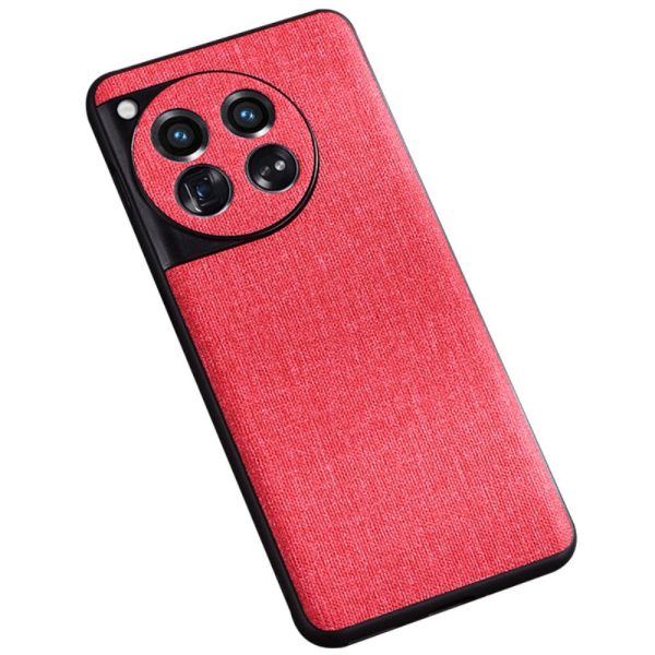 OnePlus 12 Stofbetrukket Plastik Cover - Rød on Sale