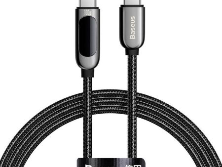 Baseus Display 100W USB-C til USB-C Kabel - 1m - Sort on Sale