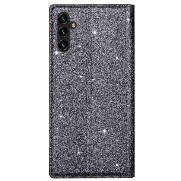 Samsung Galaxy A15 (5G)   A15 Læder Cover m. Pung - Glimmer - Grå Hot on Sale