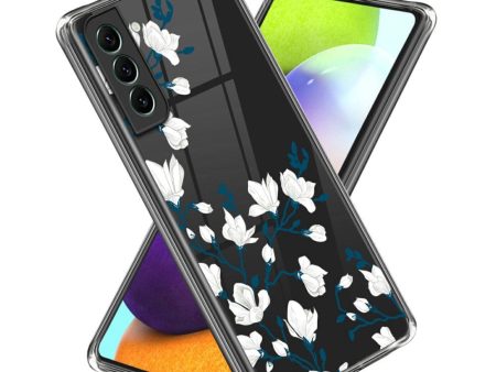 Samsung Galaxy S24 Fleksibelt Gennemsigtigt Cover m. Print - Blomster For Cheap