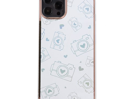 iPhone 13 Pro Hybrid Plastik Cover m. Holografisk Print - Kamera Motiv - Gennemsigtig Hot on Sale