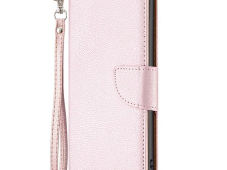 Samsung Galaxy A15 (5G)   A15 PU Litchi Læder Cover m. Pung & Strop - Rose Gold Fashion