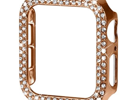 Apple Watch (40mm) Hårdt Plast Cover - Rose Gold & Rhinsten For Cheap