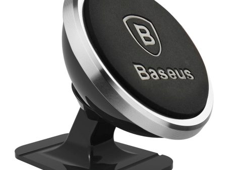 Baseus 360 Graders Magnetisk Dashboard Car Mount Mobilholder til Bil - Sort   Sølv For Sale